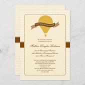 Heißluftballon Eleganter Abschluss Einladung (Vorne/Hinten)