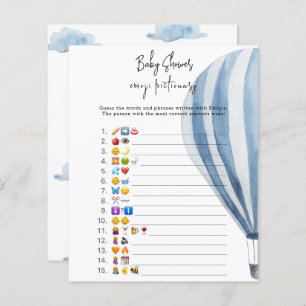 Heißluftballon - Emoji Bilderspiel Babydusche