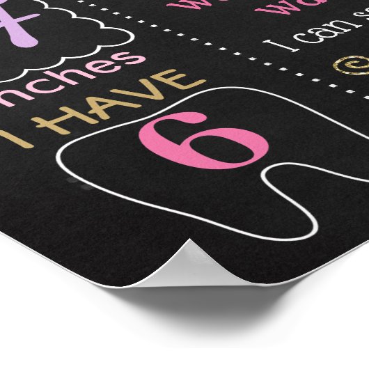 Heißluftballon Erste Geburtstagskarte Poster (Ecke)