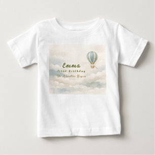 Heißluftballon Erstes Geburtstags-Baby-T-Shirt Baby T-shirt