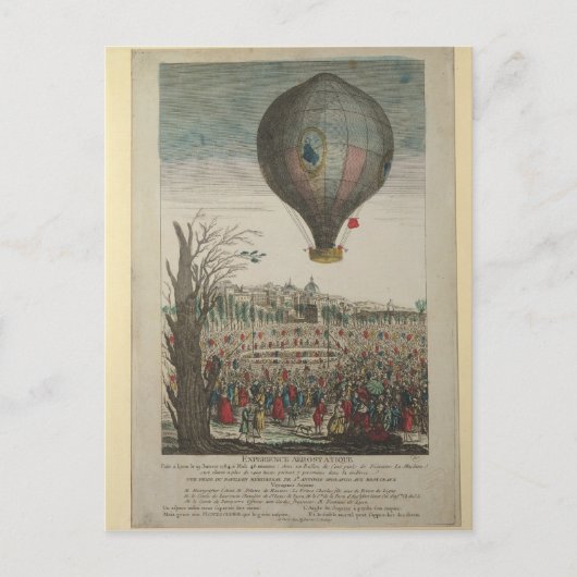 Heißluftballon-Experiment Postkarte (Vorderseite)