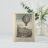 Heißluftballon-Experiment Postkarte (Stehend Vorderseite)