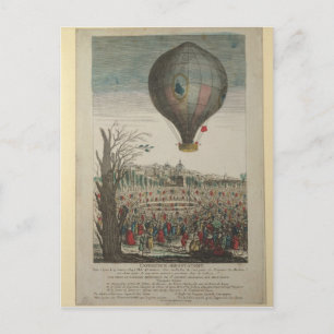 Heißluftballon-Experiment Postkarte