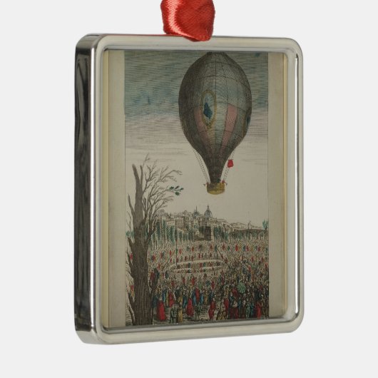 Heißluftballon-Experiment Silbernes Ornament (Rechts)