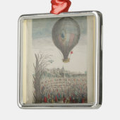 Heißluftballon-Experiment Silbernes Ornament (Links)