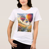 Heißluftballon Farbiger T - Shirt (Vorderseite)