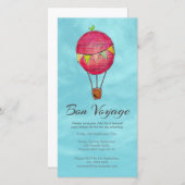 Heißluftballon Farewell Bon Voyage Party einladen (Vorne/Hinten)