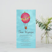Heißluftballon Farewell Bon Voyage Party einladen (Stehend Vorderseite)