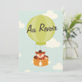 Heißluftballon Farewell Bon Voyage Party einladen Einladung (Stehend Vorderseite)