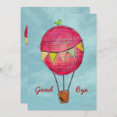 Heißluftballon Farewell Bon Voyage Party einladen Einladung (Vorne/Hinten)