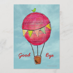 Heißluftballon Farewell Bon Voyage Party einladen Einladung