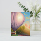 Heißluftballon Feiertagskarte (Stehend Vorderseite)