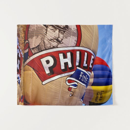 Heißluftballon Fiesta. Wandteppich (Vorderseite (Horizontal))