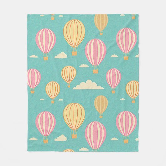 Heißluftballon Fleecedecke (Vorderseite)