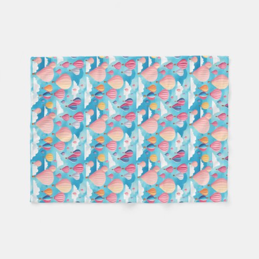 Heißluftballon Fleecedecke (Vorderseite (Horizontal))