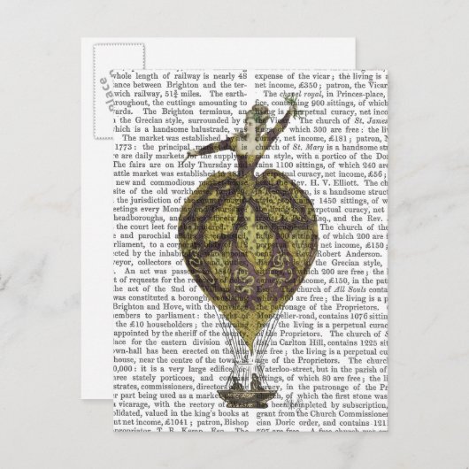 Heißluftballon Frau 1 Postkarte (Vorne/Hinten)