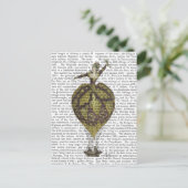 Heißluftballon Frau 1 Postkarte (Stehend Vorderseite)