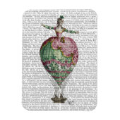 Heißluftballon Frau 2 Magnet (Vertikal)