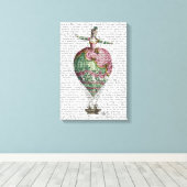 Heißluftballon-Frau Leinwanddruck (Insitu (Holzboden))