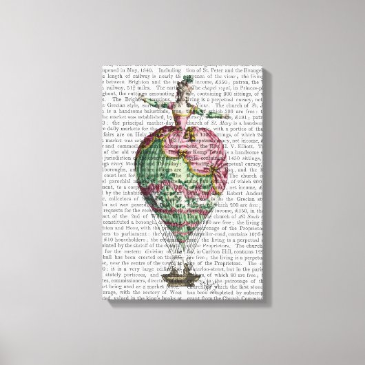 Heißluftballon-Frau Leinwanddruck (Vorderseite)