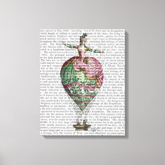 Heißluftballon-Frau Leinwanddruck (Vorderseite)