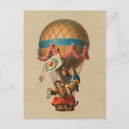 Heißluftballon für das Herz Postkarte (Vorderseite)