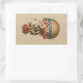 Heißluftballon für das Herz Rechteckiger Aufkleber (Tasche)