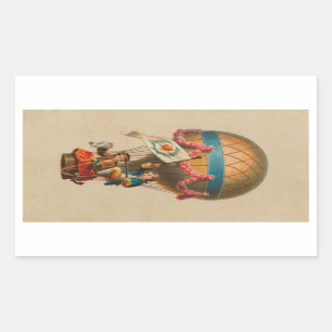 Heißluftballon für das Herz Rechteckiger Aufkleber