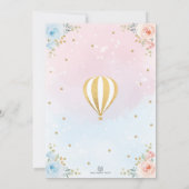 Heißluftballon für Jungen oder Mädchen - Reveal-Du Einladung (Rückseite)