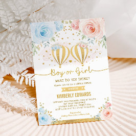 Heißluftballon für Jungen oder Mädchen - Reveal-Du Einladung