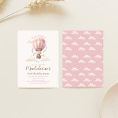 Heißluftballon Geburtstag Einladung Rosa