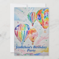 Heißluftballon Geburtstagsjunge Kinder Einladung