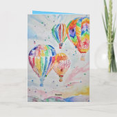 Heißluftballon Geburtstagsjunge Kinder Einladung (Rückseite)