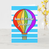 Heißluftballon Geburtstagskarte für Kinder Karte (Gelbe Blume)