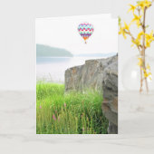 Heißluftballon Geburtstagskarte Karte (Gelbe Blume)