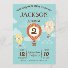 Heißluftballon Geburtstagsparty Einladung