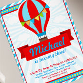 Heißluftballon Geburtstagsparty Einladung