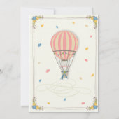 Heißluftballon Geburtstagsparty Einladung. Einladung (Rückseite)