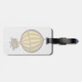 Heißluftballon Gelb und Rot Gepäckanhänger (Rückseite horizontal)