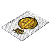 Heißluftballon Gelb und Rot Notizblock (Linke Seite)