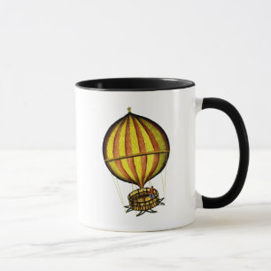 Heißluftballon Gelb und Rot Tasse