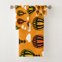 Heißluftballon Gemustert Badhandtuch Set