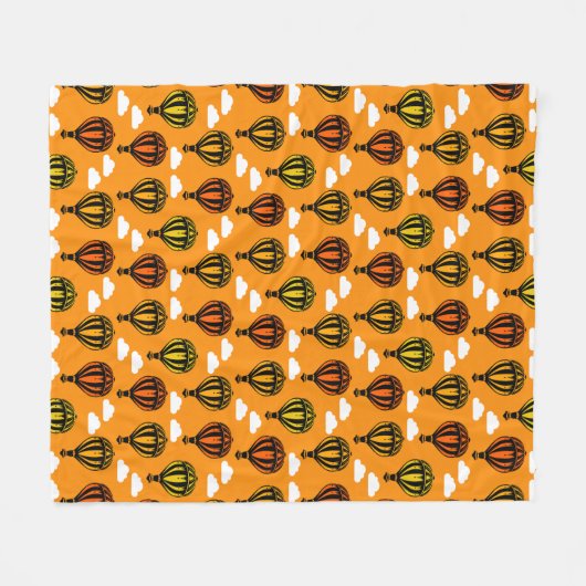 Heißluftballon Gemustert Fleecedecke (Vorderseite (Horizontal))