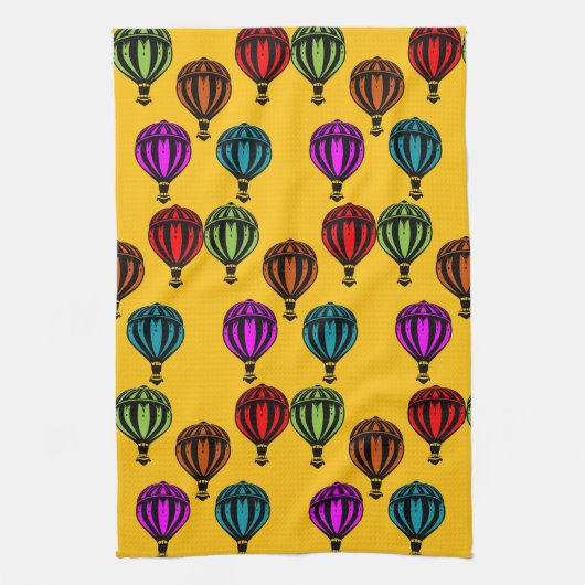 Heißluftballon Gemustert Geschirrtuch (Vertikal)