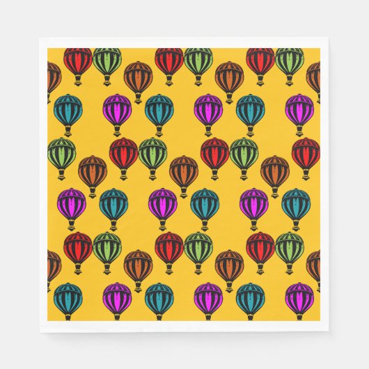 Heißluftballon Gemustert Serviette (Vorderseite)
