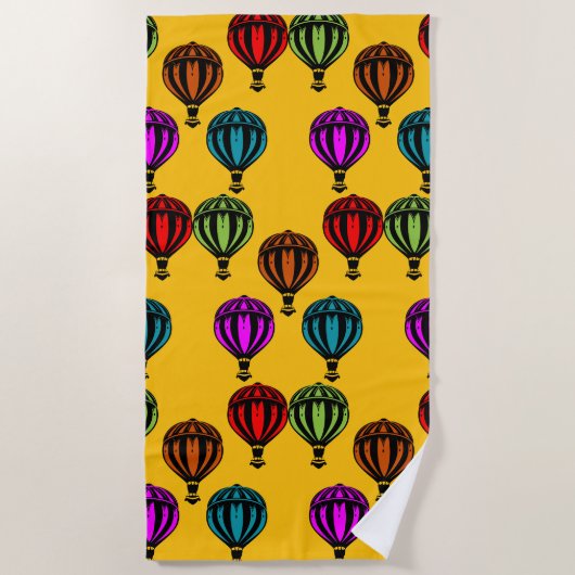 Heißluftballon Gemustert Strandtuch (Vorderseite)