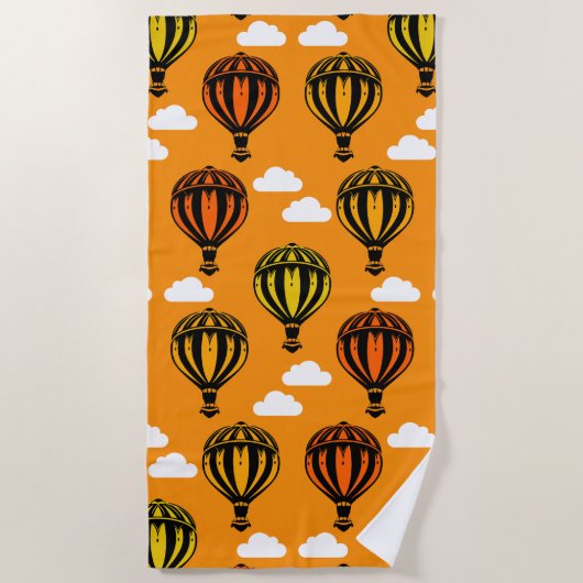 Heißluftballon Gemustert Strandtuch (Vorderseite)