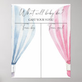 Heißluftballon Gender zeigen Boy oder Girl Chart Poster (Vorne)