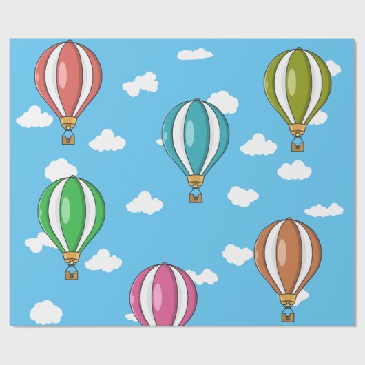 Heißluftballon Geschenkpapier (Flach)