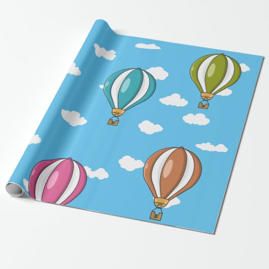 Heißluftballon Geschenkpapier (Ungerollt)
